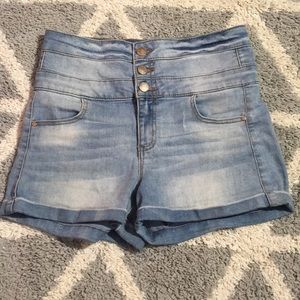 ‘Tinseltown’ High Waisted Jean Shorts
